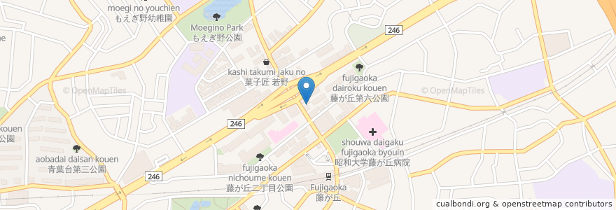 Mapa de ubicacion de としぼう en 日本, 神奈川県, 横浜市, 青葉区.