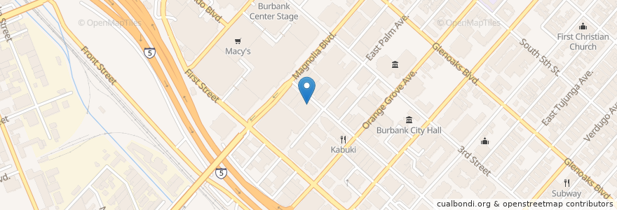 Mapa de ubicacion de H20 Poke en الولايات المتّحدة الأمريكيّة, كاليفورنيا, مقاطعة لوس أنجلس, Burbank.
