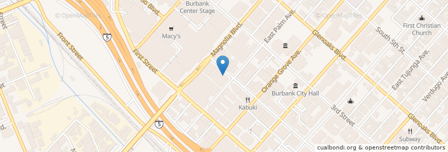 Mapa de ubicacion de Noah's Bagels en Verenigde Staten, Californië, Los Angeles County, Burbank.