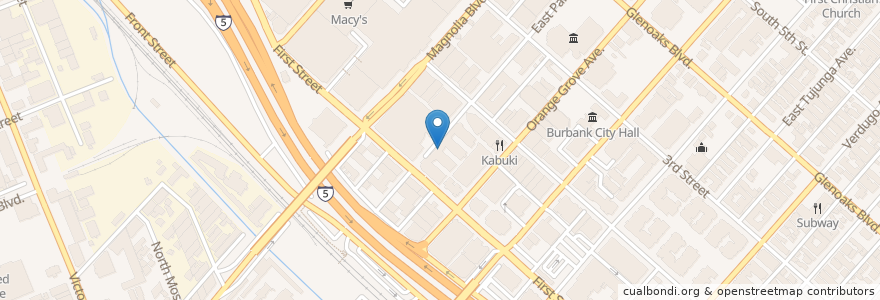 Mapa de ubicacion de Chronic Tacos en Amerika Syarikat, California, Los Angeles County, Burbank.