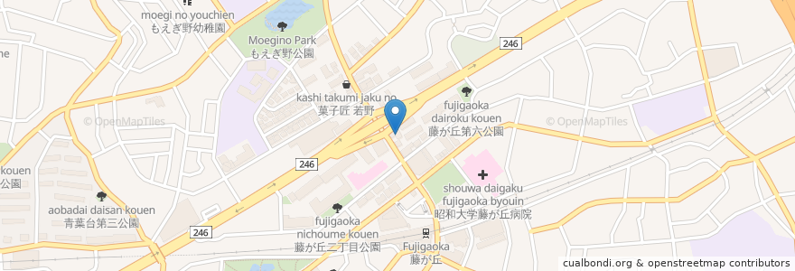 Mapa de ubicacion de アーバンプラザ歯科藤尾 en Japón, Prefectura De Kanagawa, Yokohama, 青葉区.
