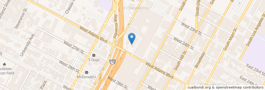 Mapa de ubicacion de Orthopaedic Institute for Children en アメリカ合衆国, カリフォルニア州, Los Angeles County, ロサンゼルス.