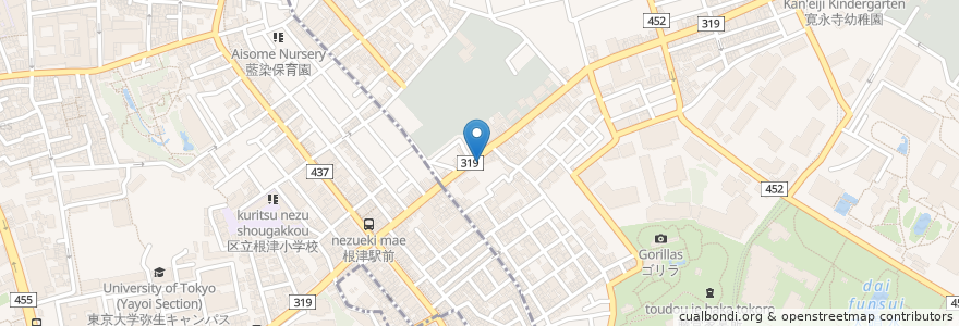 Mapa de ubicacion de 天ぷら 福たろう en 일본, 도쿄도, 다이토구.