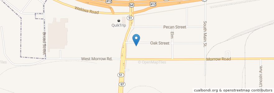 Mapa de ubicacion de CVS Pharmacy en United States, Oklahoma, Tulsa County, Sand Springs.