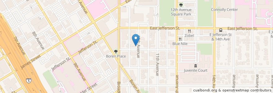 Mapa de ubicacion de GarageHop en Estados Unidos De América, Washington, King County, Seattle.