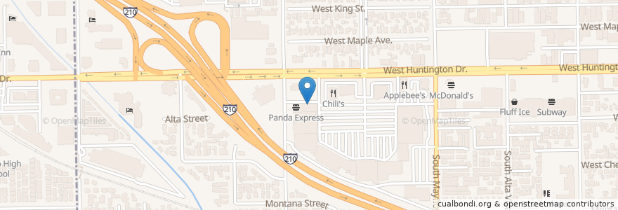 Mapa de ubicacion de Kiku Sushi en 美利坚合众国/美利堅合眾國, 加利福尼亚州/加利福尼亞州, 洛杉矶县, Monrovia.