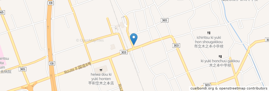 Mapa de ubicacion de いこい en Japão, 滋賀県, 長浜市.