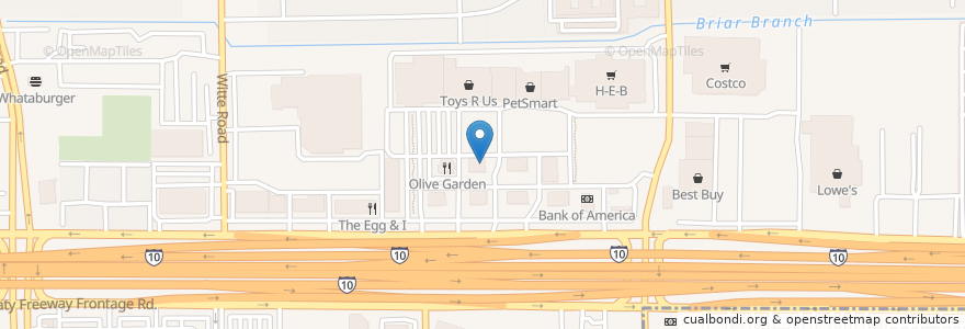 Mapa de ubicacion de Schlotzsky's en Stati Uniti D'America, Texas, Houston, Harris County.