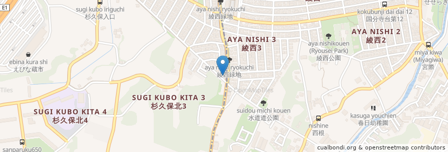 Mapa de ubicacion de さくら治療院 en 일본, 가나가와현, 綾瀬市.
