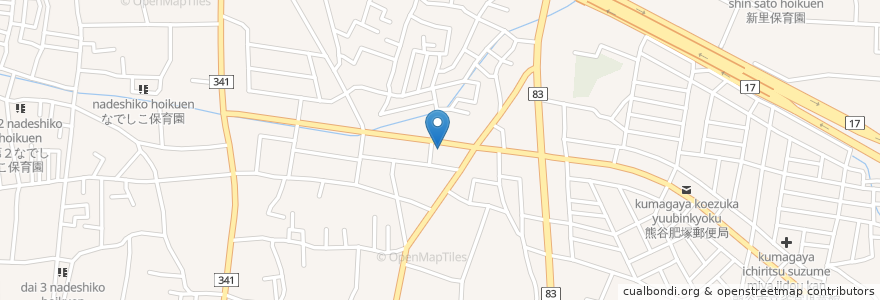 Mapa de ubicacion de PUBLIC DINER en Japonya, 埼玉県, 熊谷市.