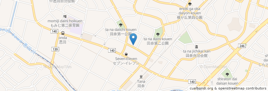 Mapa de ubicacion de あすか en Japan, 神奈川県, Yokohama, 青葉区.