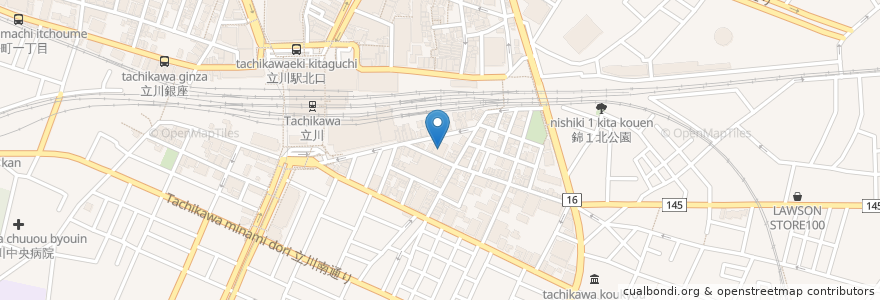 Mapa de ubicacion de 立川マシマシ en 日本, 東京都, 立川市.