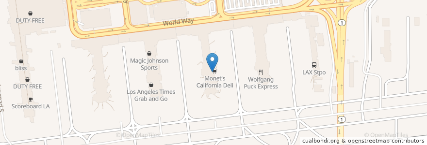Mapa de ubicacion de Peet's Coffee en Stati Uniti D'America, California, Los Angeles County, Los Angeles.