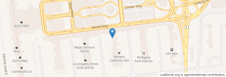 Mapa de ubicacion de The Kitchen en United States, California, Los Angeles County, Los Angeles.