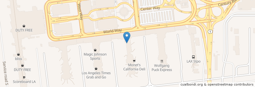 Mapa de ubicacion de The Kitchen Counter en United States, California, Los Angeles County, Los Angeles.
