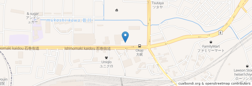 Mapa de ubicacion de 味へい en Japan, Präfektur Miyagi, 仙台市, 宮城野区.