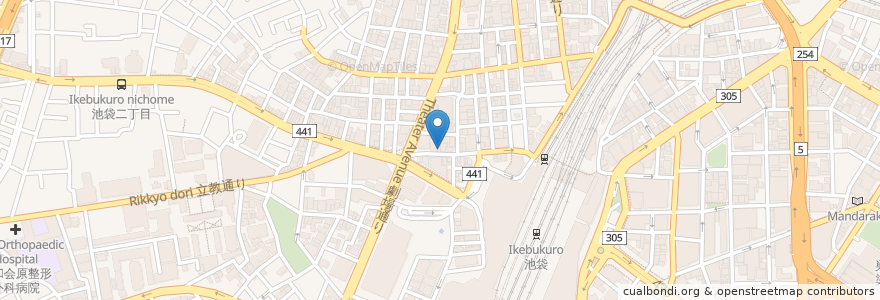 Mapa de ubicacion de Travelex en 日本, 东京都/東京都, 豊島区.