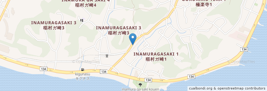 Mapa de ubicacion de Tsukiyama en Japan, Kanagawa Prefecture, Kamakura.