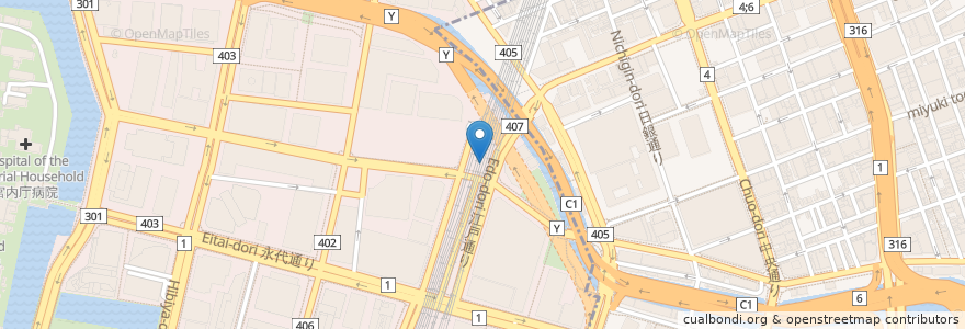 Mapa de ubicacion de ups pick up location en 일본, 도쿄도, 치요다, 中央区.