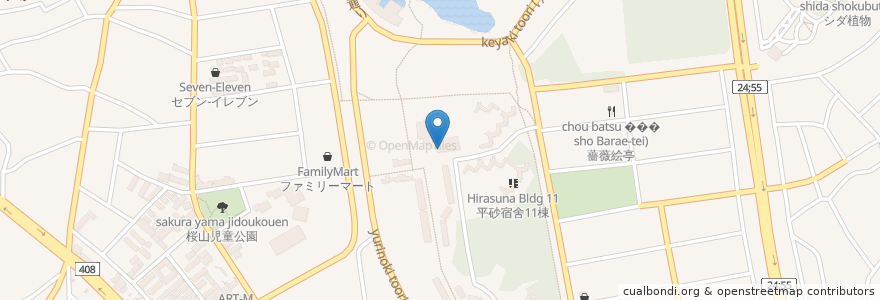 Mapa de ubicacion de 平砂風呂 en Япония, Ибараки, つくば市.