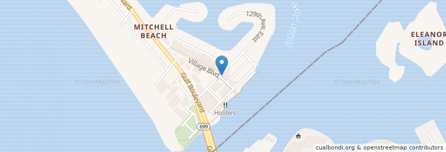 Mapa de ubicacion de Kohr Family 9$ Frozen Custard Cones en 미국, 플로리다주, Pinellas County, Madeira Beach.