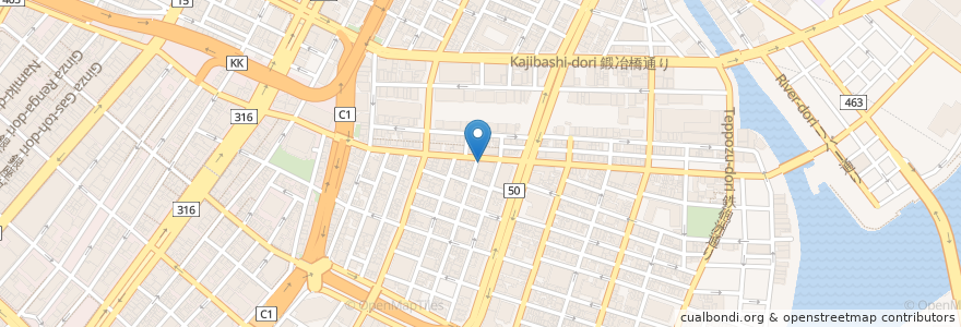 Mapa de ubicacion de しらゆき en 일본, 도쿄도, 中央区.
