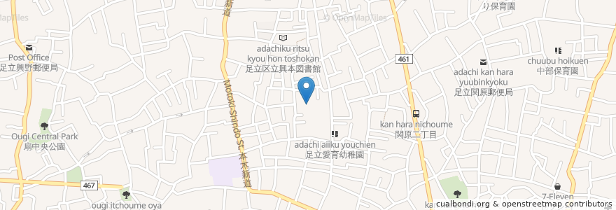 Mapa de ubicacion de 宝寿院 en Japan, Tokyo, Adachi.