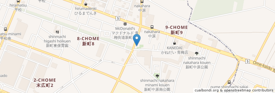 Mapa de ubicacion de 青梅しんまちペットクリニック en Giappone, Tokyo, 青梅市.