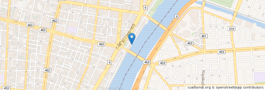Mapa de ubicacion de 駒形橋簡易船着場 en Япония, Токио, Тайто.