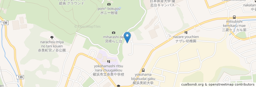 Mapa de ubicacion de デイサービス ぴっころ青葉 en 日本, 神奈川県, 横浜市, 青葉区.