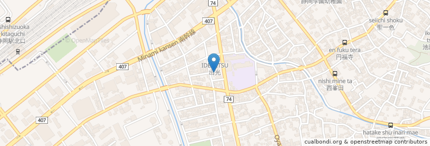 Mapa de ubicacion de 長島耳鼻咽喉科医院 en 日本, 静冈县, 静岡市, 駿河区.