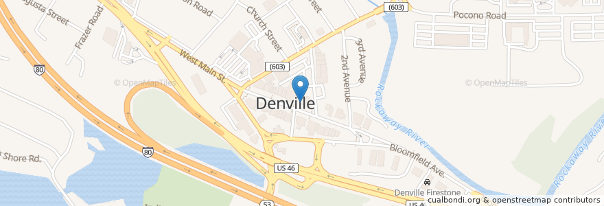 Mapa de ubicacion de Denville Dairy en Verenigde Staten, New Jersey, Morris County, Denville.