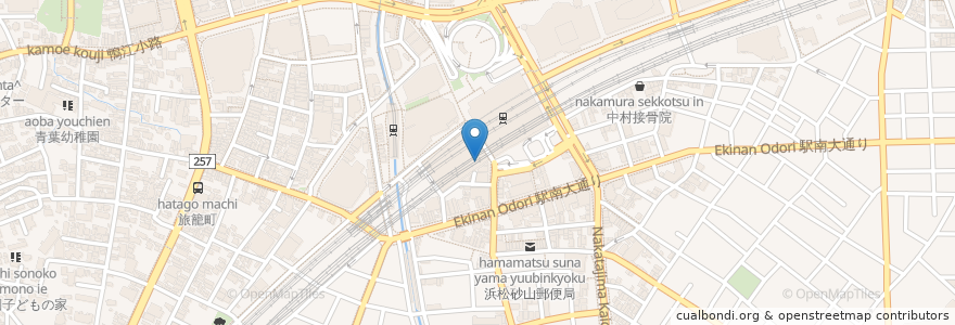 Mapa de ubicacion de 串ともJR浜松駅店 en Japan, Shizuoka Prefecture, Hamamatsu, Naka Ward.