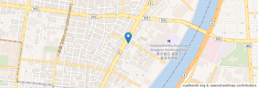 Mapa de ubicacion de Chicken Place en 일본, 도쿄도, 다이토구.
