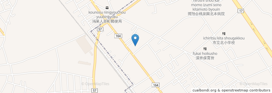 Mapa de ubicacion de ニラク en Japão, 埼玉県, 鴻巣市.