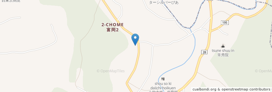 Mapa de ubicacion de 富岡二丁目会館 en Japan, Tokyo, Ome.