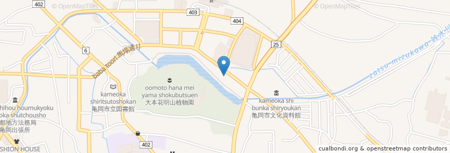 Mapa de ubicacion de 南郷公園公衆トイレ en Jepun, 京都府, 亀岡市.
