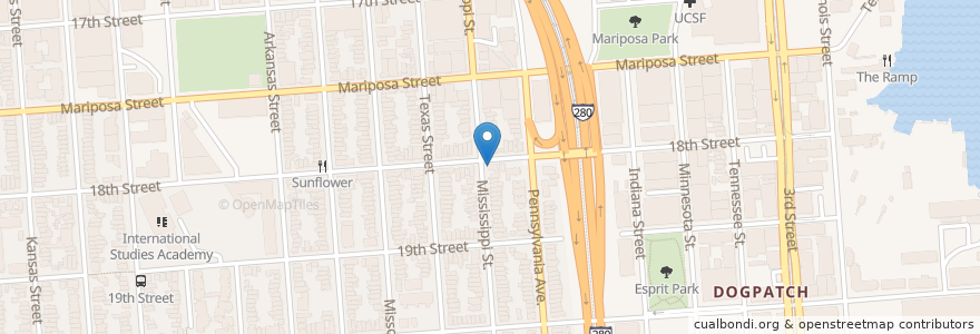 Mapa de ubicacion de Ganim's en 美利坚合众国/美利堅合眾國, 加利福尼亚州/加利福尼亞州, 旧金山市县/三藩市市縣/舊金山市郡, 旧金山.