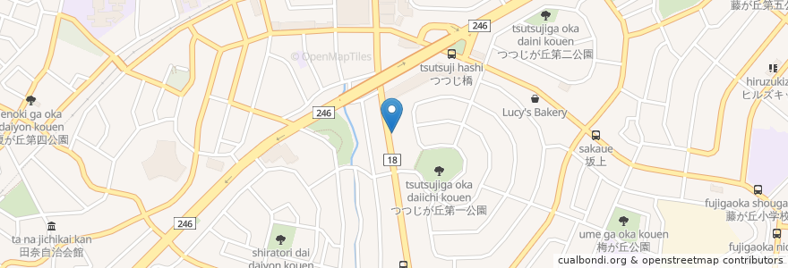 Mapa de ubicacion de エムズデンタル en Japan, Präfektur Kanagawa, Yokohama, 青葉区.
