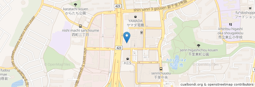 Mapa de ubicacion de 藤田整形外科 en Japonya, 大阪府, 豊中市.