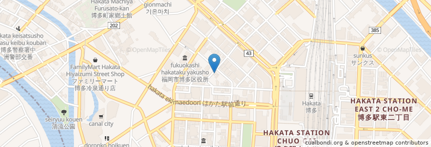 Mapa de ubicacion de 昭和シェル en Giappone, Prefettura Di Fukuoka, 福岡市, 博多区.