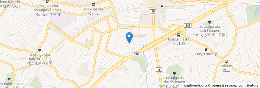 Mapa de ubicacion de 青葉台保育園 en Japon, Préfecture De Kanagawa, 横浜市, 青葉区.