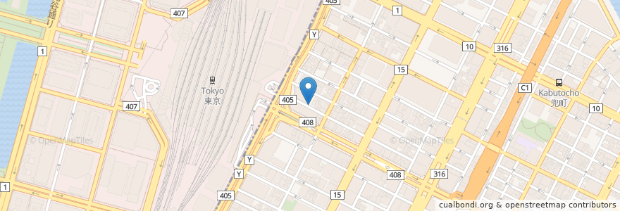 Mapa de ubicacion de 多奈か en ژاپن, 東京都, 中央区.