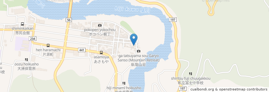 Mapa de ubicacion de 臥龍茶屋 en 日本, 愛媛県, 大洲市.