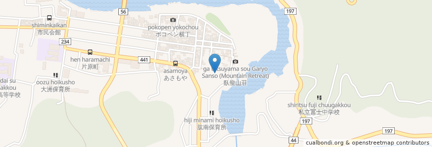 Mapa de ubicacion de 大洲神社 en Japón, Prefectura De Ehime, 大洲市.