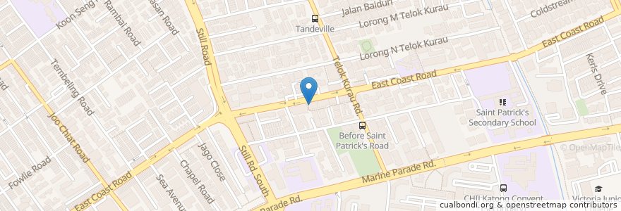 Mapa de ubicacion de Beach Road Prawn Noodles House en Singapore, Southeast.