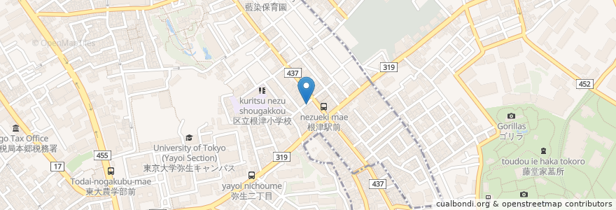 Mapa de ubicacion de こいずみ矯正歯科 en Giappone, Tokyo, 文京区.