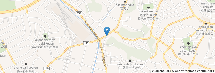 Mapa de ubicacion de ひびきの家 en Giappone, Prefettura Di Kanagawa, 横浜市, 青葉区.