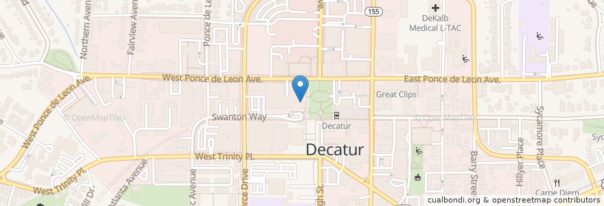 Mapa de ubicacion de DeVry University en Соединённые Штаты Америки, Джорджия, Dekalb County, Decatur.