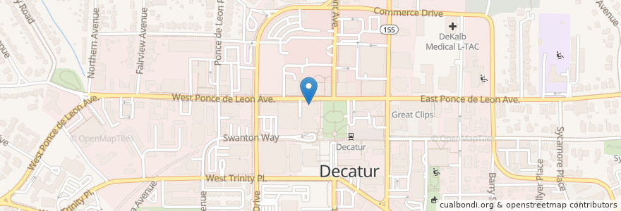 Mapa de ubicacion de Art Institue of Atlanta - Decatur en États-Unis D'Amérique, Géorgie, Dekalb County, Decatur.
